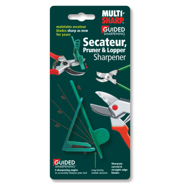 Secateur pruner and lopper sharpener